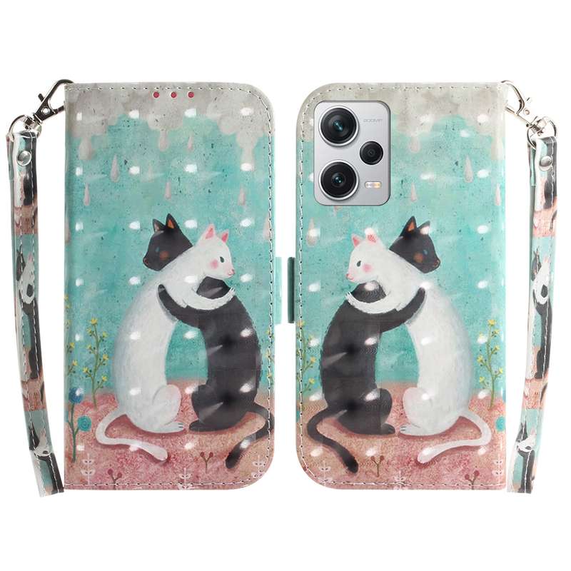 For Xiaomi Redmi Note 12 Pro+ 3D Colored Horizontal Flip Leather Phone Case(Magnolia)