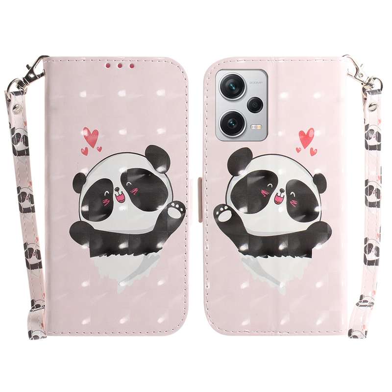 For Xiaomi Redmi Note 12 Pro+ 3D Colored Horizontal Flip Leather Phone Case(Magnolia)