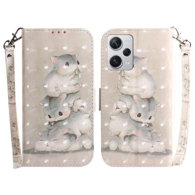For Xiaomi Redmi Note 12 Pro+ 3D Colored Horizontal Flip Leather Phone Case(Magnolia)