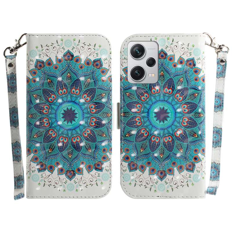 For Xiaomi Redmi Note 12 Pro+ 3D Colored Horizontal Flip Leather Phone Case(Magnolia)