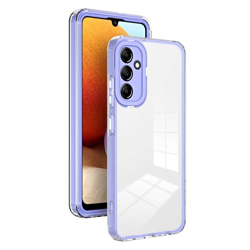 For Samsung Galaxy A54 5G 3 in 1 Clear TPU Color PC Frame Phone Case(Black)