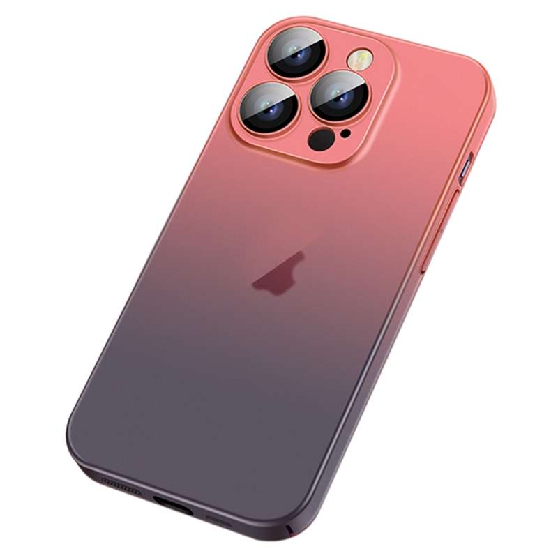 For iPhone 14 Pro Skin Feel Frosted Gradient Phone Case(Purple)
