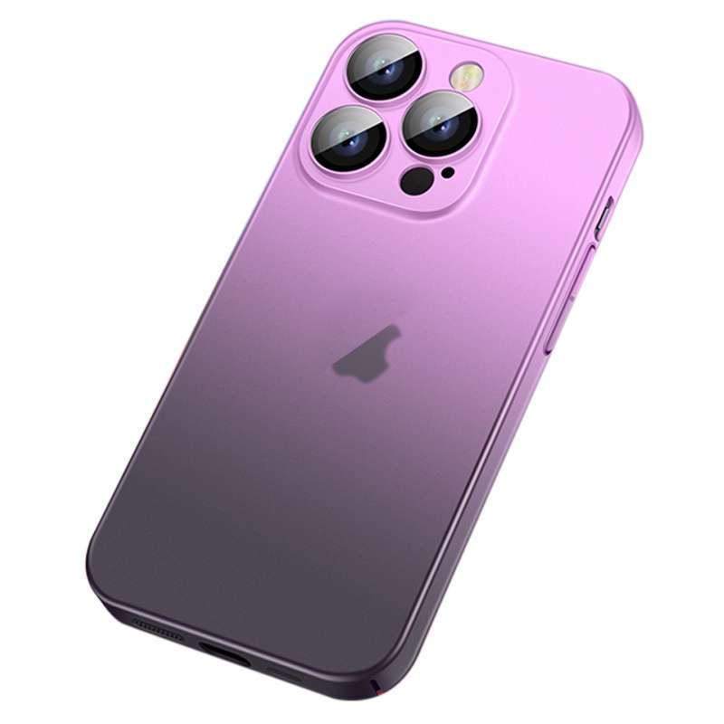 For iPhone 14 Pro Skin Feel Frosted Gradient Phone Case(Purple)