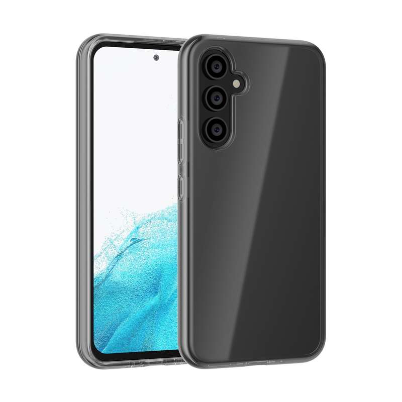 For Samsung Galaxy A54 5G EU Shockproof Terminator Style Glitter Powder Phone Case(Transparent Black