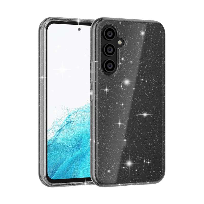 For Samsung Galaxy A54 5G EU Shockproof Terminator Style Glitter Powder Phone Case(Shiny Pink)