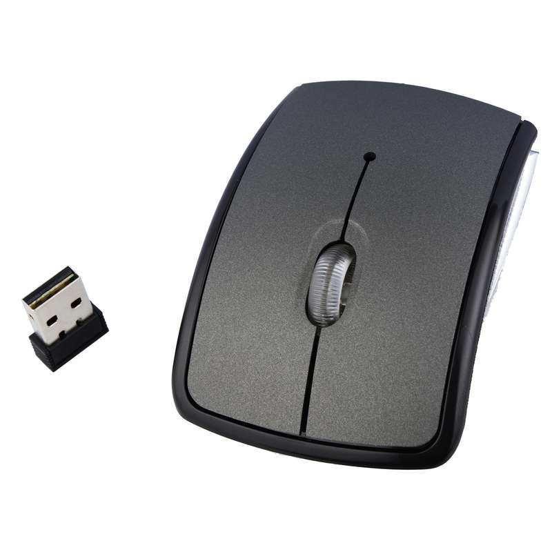 HXSJ ZD-01 1600DPI 2.4GHz Wireless Foldable Mouse(Black)
