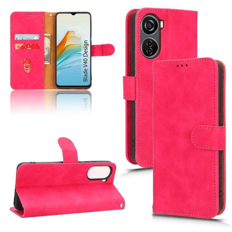 For ZTE Blade V40 Design Skin Feel Magnetic Flip Leather Phone Case(Black)