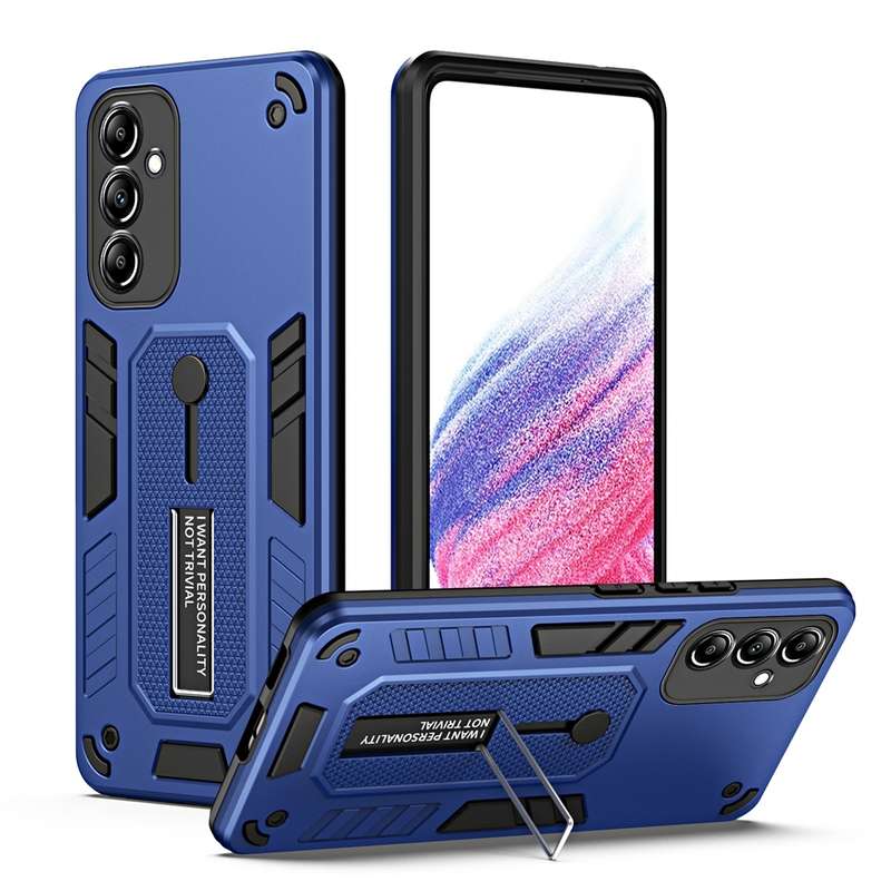 For Samsung Galaxy A24 4G Variety Brave Armor Finger Loop Holder Phone Case(Black)