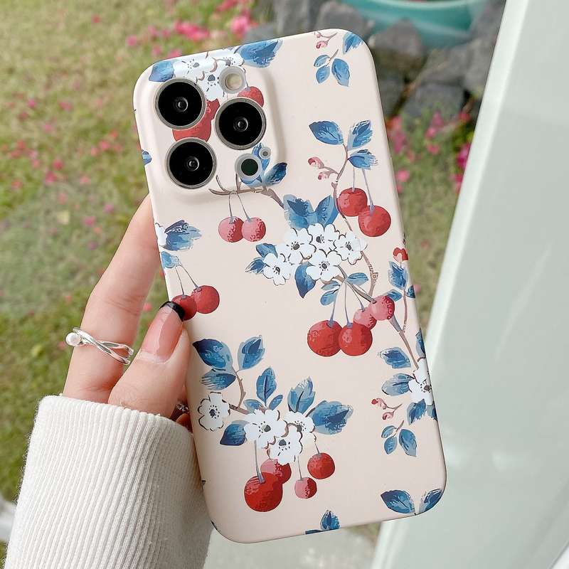 For iPhone 11 Water Sticker Flower Pattern PC Phone Case(Colorful Flowers)
