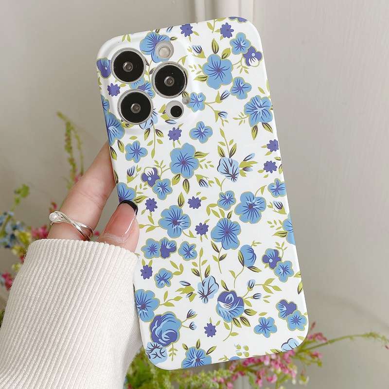 For iPhone 11 Water Sticker Flower Pattern PC Phone Case(Colorful Flowers)