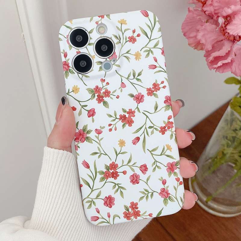 For iPhone 11 Water Sticker Flower Pattern PC Phone Case(Colorful Flowers)