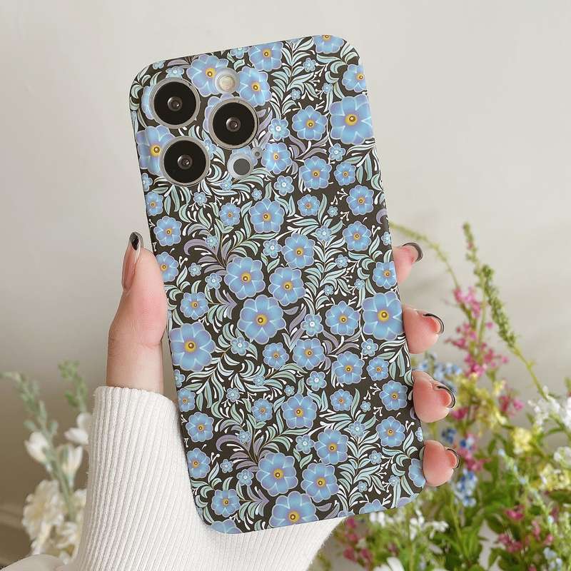 For iPhone 11 Water Sticker Flower Pattern PC Phone Case(Colorful Flowers)