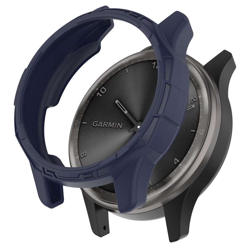 For Garmin Vivomove Trend Armor Hollow Watch Protective Case(Jungle Green)