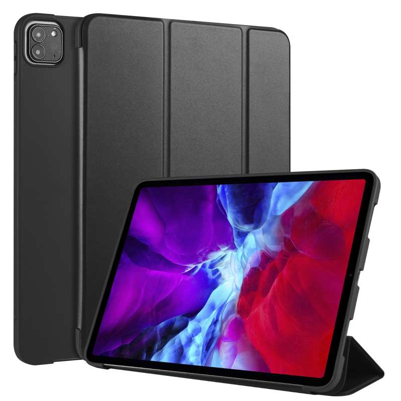 For iPad Pro 11 (2020) 3-folding Horizontal Flip PU Leather + Shockproof Honeycomb TPU Tablet Case w