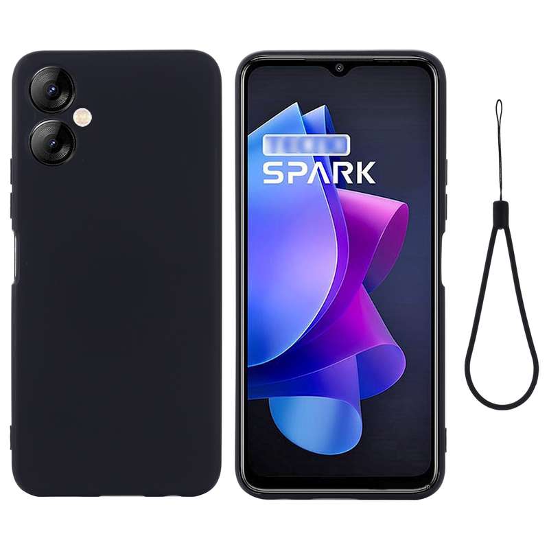 For Tecno Spark 9T / 9 Pro Pure Color Liquid Silicone Shockproof Phone Case(Green)