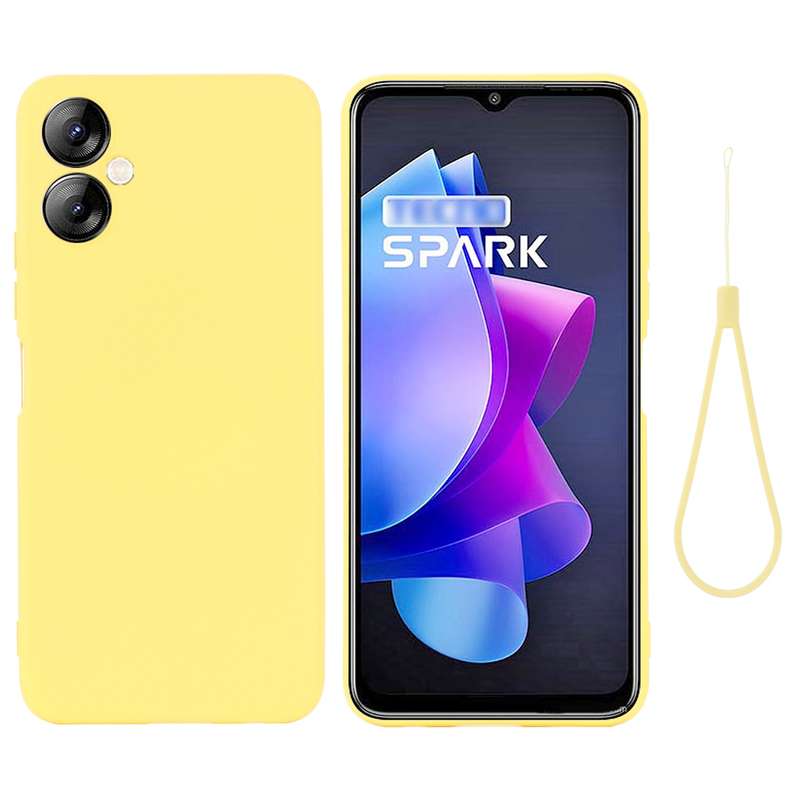 For Tecno Spark 9T / 9 Pro Pure Color Liquid Silicone Shockproof Phone Case(Green)