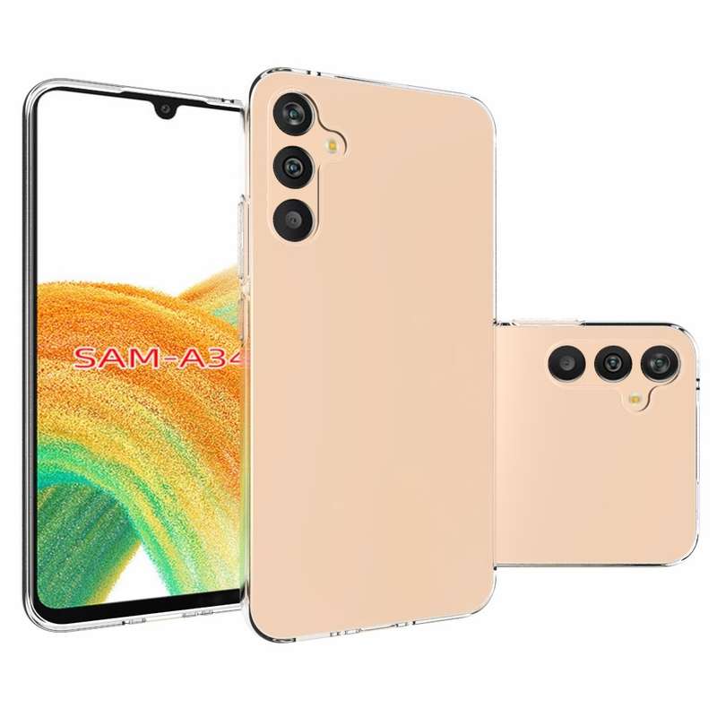 For Samsung Galaxy A34 Waterproof Texture TPU Phone Case(Transparent)