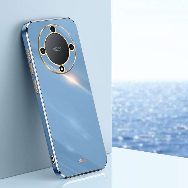 For Honor X9a 5G XINLI Straight Edge 6D Electroplate TPU Phone Case(Mint Green)