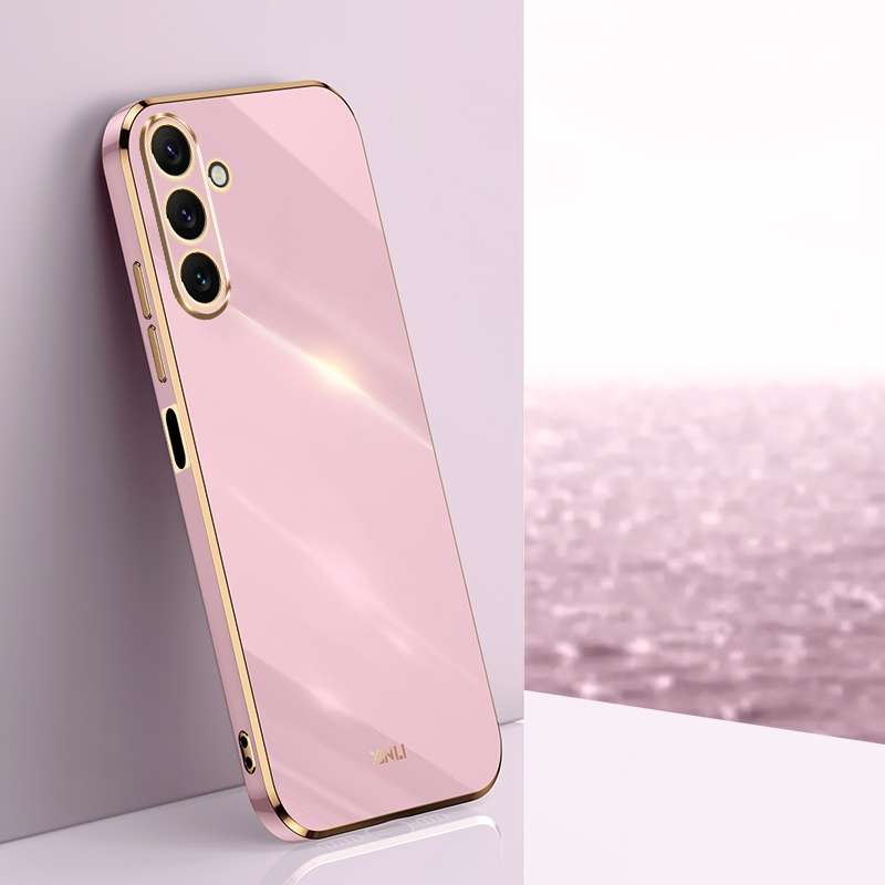 For Samsung Galaxy A24 4G XINLI Straight Edge 6D Electroplate TPU Phone Case(Celestial Blue)