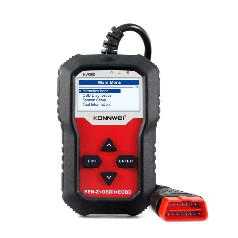 For Mercedes Benz KONNWE KW360 2.4 inch OBD2 Car Fault Detector
