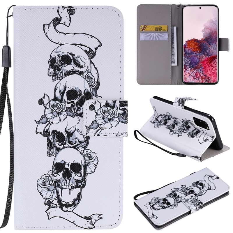 For Galaxy S20 Painting Horizontal Flip Leather Case with Holder & Card Slot & Lanyard(Castle)