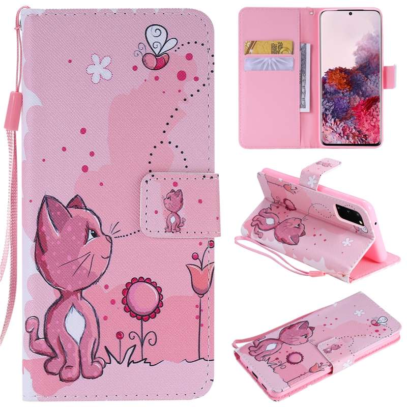 For Galaxy S20 Painting Horizontal Flip Leather Case with Holder & Card Slot & Lanyard(Castle)