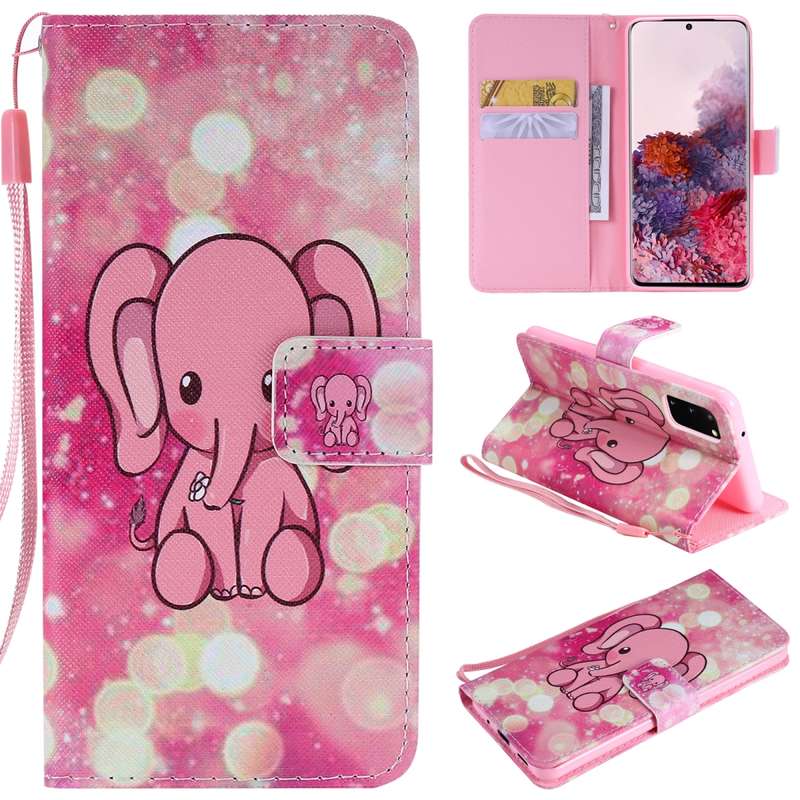 For Galaxy S20 Painting Horizontal Flip Leather Case with Holder & Card Slot & Lanyard(Castle)