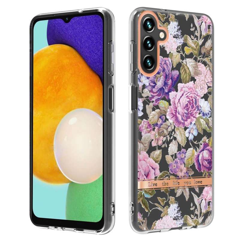 For Samsung Galaxy A54 5G Flowers and Plants Series IMD TPU Phone Case(Orchid Peony)