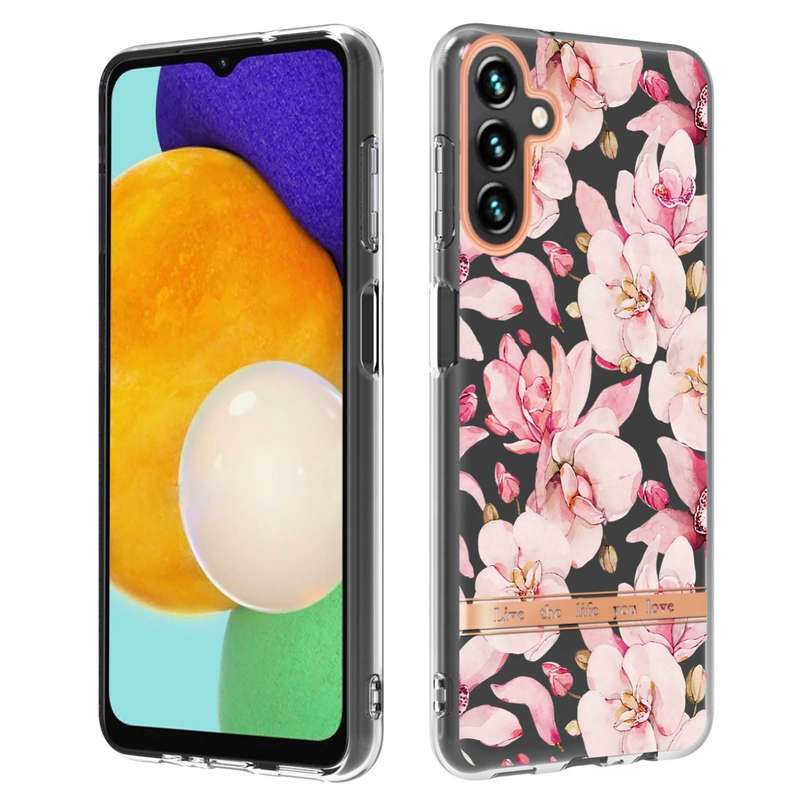 For Samsung Galaxy A54 5G Flowers and Plants Series IMD TPU Phone Case(Orchid Peony)