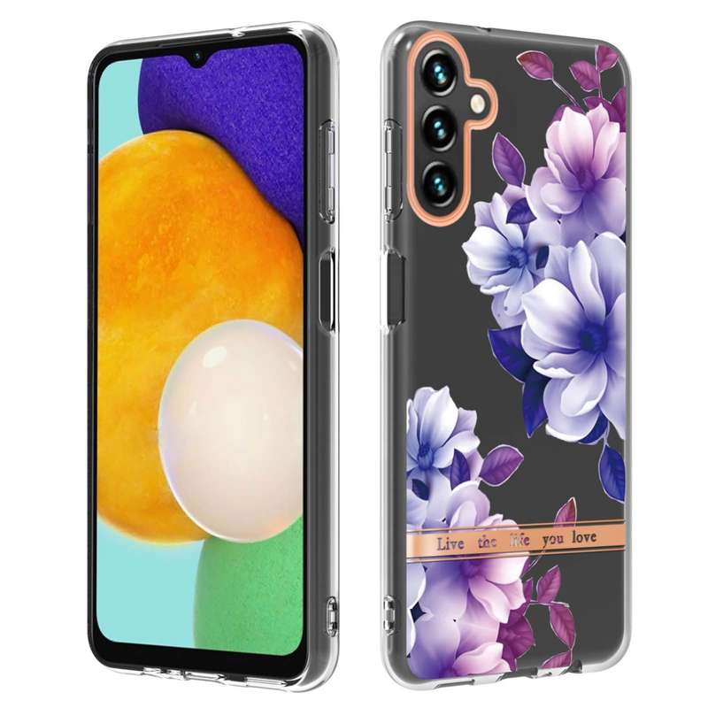 For Samsung Galaxy A54 5G Flowers and Plants Series IMD TPU Phone Case(Orchid Peony)