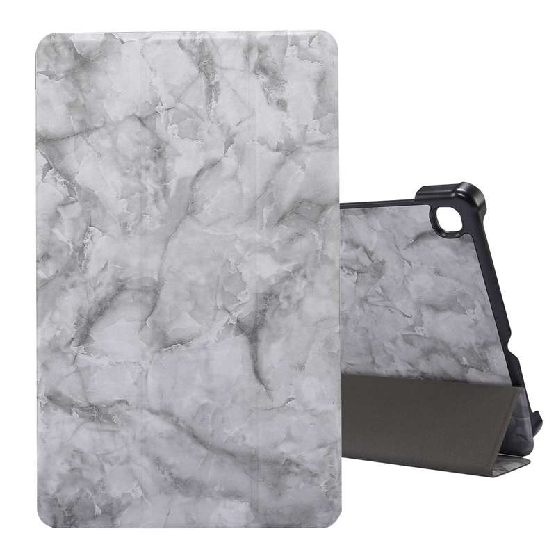 For Galaxy Tab S6 Lite P610 / P615 Marble Texture Horizontal Flip Leather Case, with Three-folding H