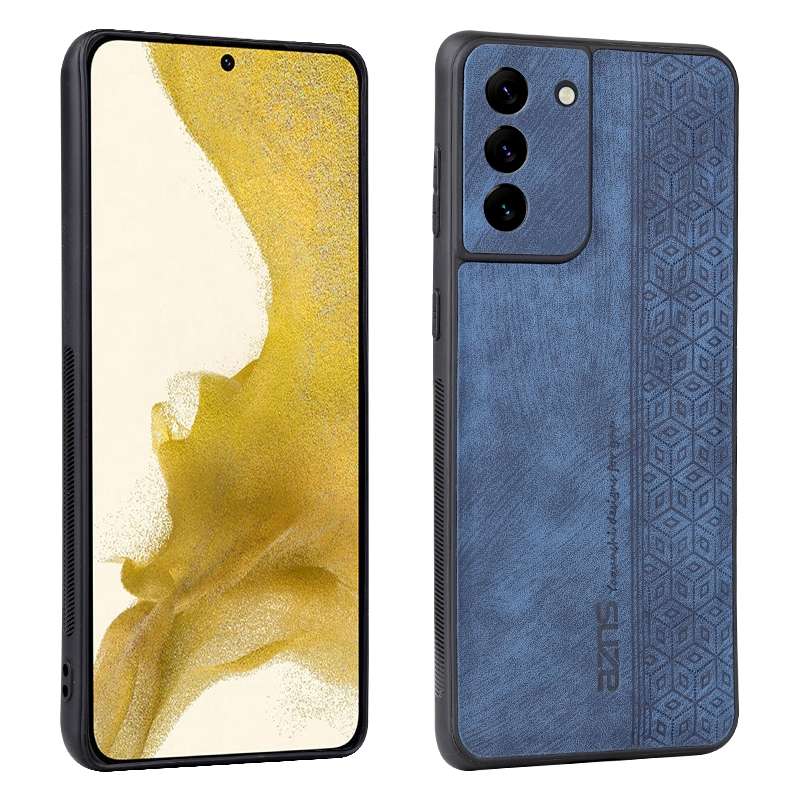 For Samsung Galaxy S21 5G AZNS 3D Embossed Skin Feel Phone Case(Black)