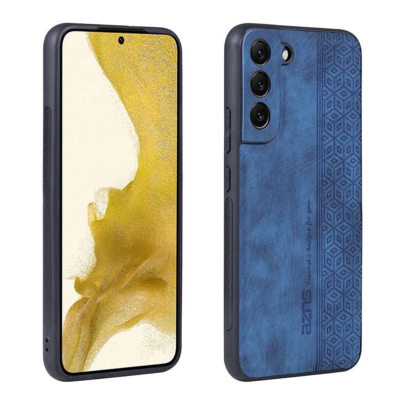 For Samsung Galaxy S21 FE 5G AZNS 3D Embossed Skin Feel Phone Case(Dark Green)