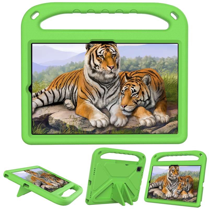 For Samsung Galaxy Tab S6 Lite P610 Handle EVA Shockproof Tablet Case with Holder(Blue)