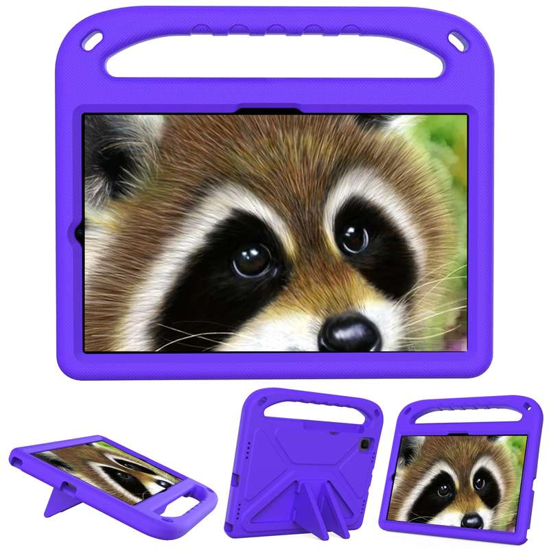 For Samsung Galaxy Tab S6 Lite P610 Handle EVA Shockproof Tablet Case with Holder(Blue)