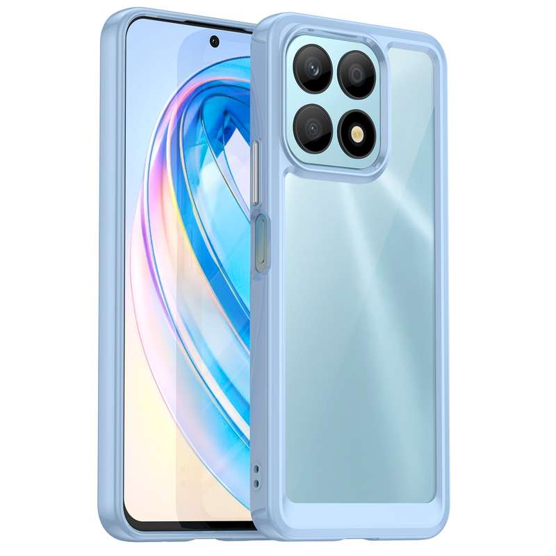 For Honor X8a Colorful Series Acrylic + TPU Phone Case(Black)