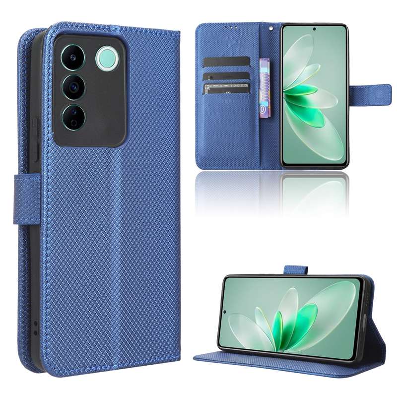 For vivo V27e / S16e Diamond Texture Leather Phone Case(Black)