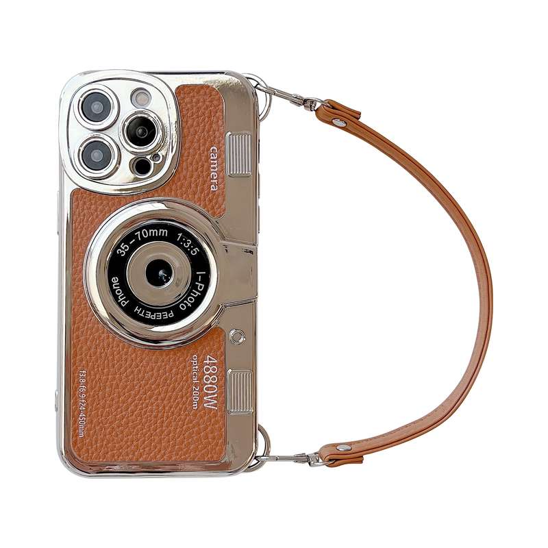For iPhone 14 Pro Max Camera Style Phone Case(White)
