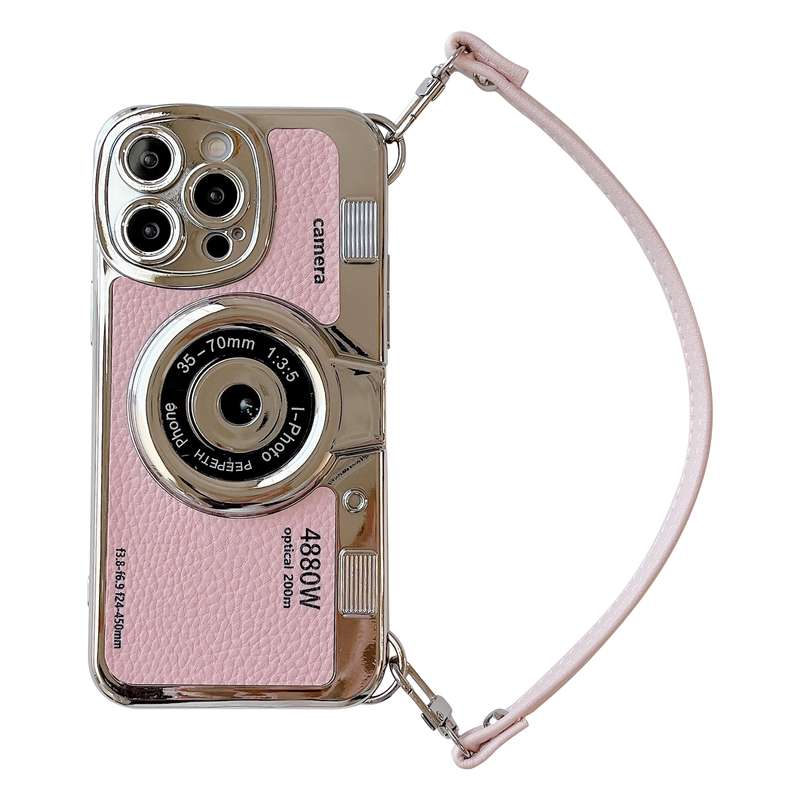 For iPhone 12 Pro Max Camera Style Phone Case(Purple)