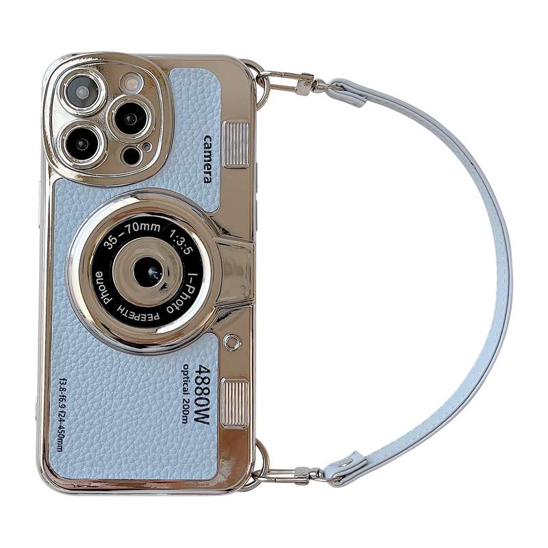For iPhone 12 Pro Max Camera Style Phone Case(Purple)