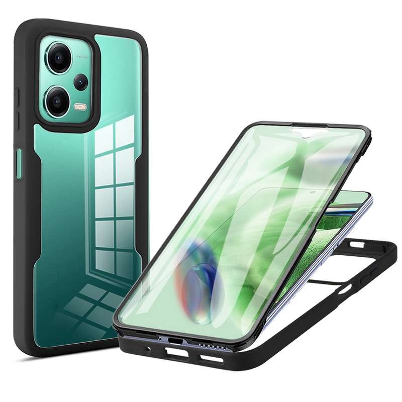 For Xiaomi Redmi Note 12 5G / Poco X5 Acrylic + TPU 360 Degrees Full Coverage Phone Case(Purple)