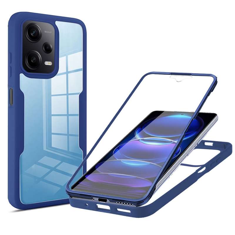 For Xiaomi Redmi Note 12 5G / Poco X5 Acrylic + TPU 360 Degrees Full Coverage Phone Case(Purple)