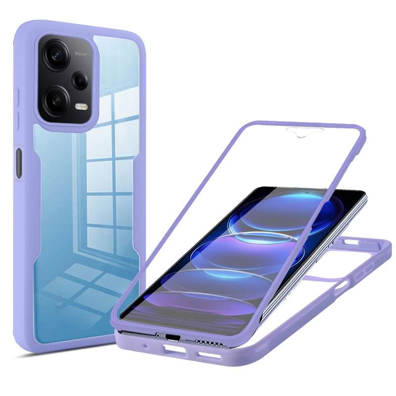 For Xiaomi Redmi Note 12 5G / Poco X5 Acrylic + TPU 360 Degrees Full Coverage Phone Case(Purple)