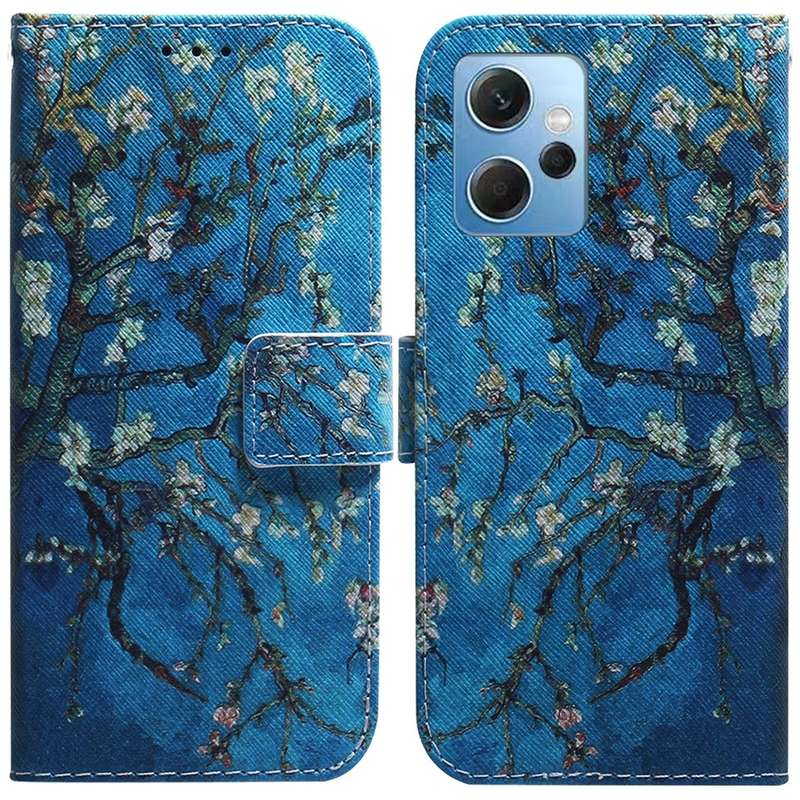 For Xiaomi Redmi Note 12 4G Global Coloured Drawing Flip Leather Phone Case(Magnolia)