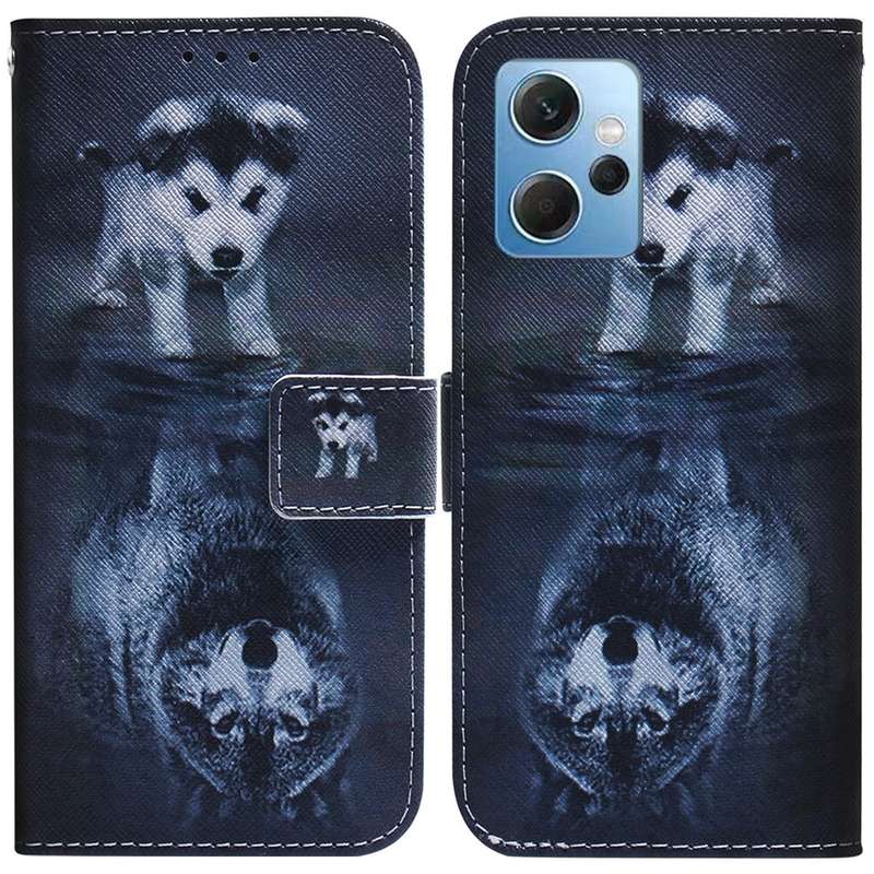 For Xiaomi Redmi Note 12 4G Global Coloured Drawing Flip Leather Phone Case(Magnolia)