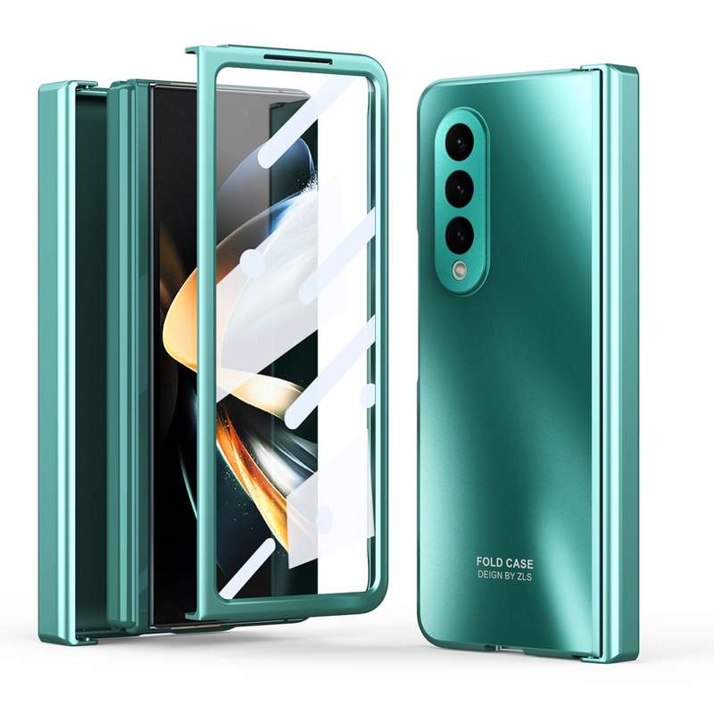 For Samsung Galaxy Z Fold4 5G Integrated Electroplating Folding All-inclusive Phone Case(Silver)