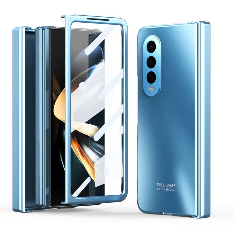 For Samsung Galaxy Z Fold4 5G Integrated Electroplating Folding All-inclusive Phone Case(Silver)