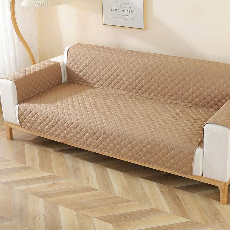 Double-sided Waterproof Pet Cushion Diamond Pattern Sofa Cover, Size:130x196cm(Navy Blue)