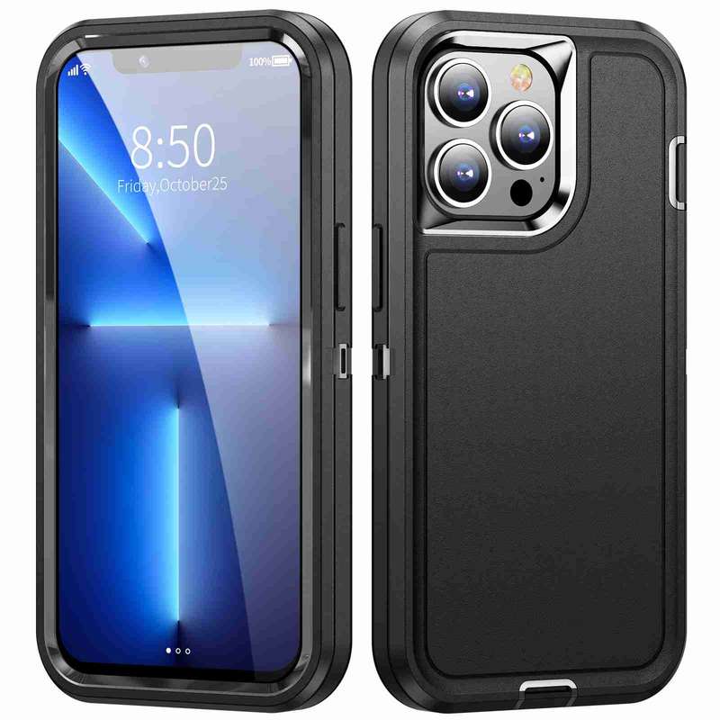 For iPhone 12 / 12 Pro Life Waterproof Rugged Phone Case(Dark Blue + Light Blue)