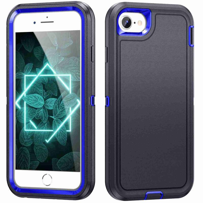 For iPhone SE 2022 / SE 2020 / 8 / 7 Life Waterproof Rugged Phone Case(Purple + Pink)